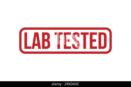 Vector con sigillo in gomma testato in laboratorio Illustrazione Vettoriale