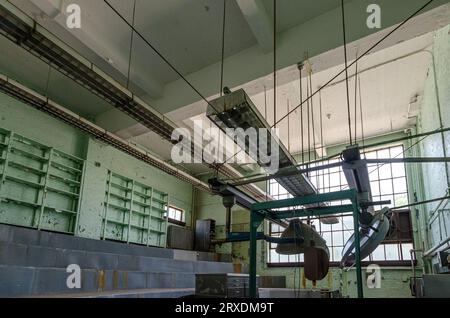 Teatro autoptico presso l'abbandonata St. Elizabeths Mental Hospital a Washington DC. Foto di Liz Roll Foto Stock