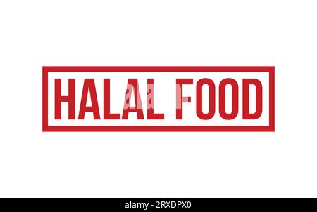 Vector Halal Food Rubber Stamp Seal Illustrazione Vettoriale