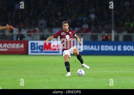 Ricardo Rodriguez del Torino FC durante la partita di serie A tra Torino FC e AS Roma il 24 settembre 2023 allo Stadio Olimpico grande Torino di Torino, Foto Stock