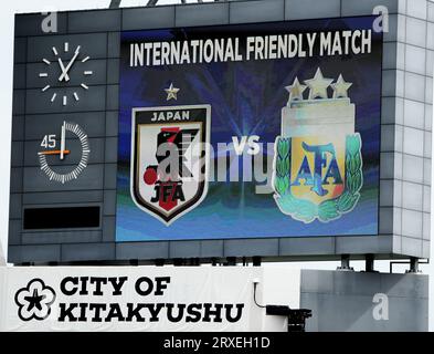 Fukuoka, Giappone. 23 settembre 2023. General View Football/Soccer : partita amichevole internazionale femminile tra il Giappone 8-0 e l'Argentina allo Stadio Kitakyushu di Fukuoka, Giappone . Credito: SportsPressJP/AFLO/Alamy Live News Foto Stock