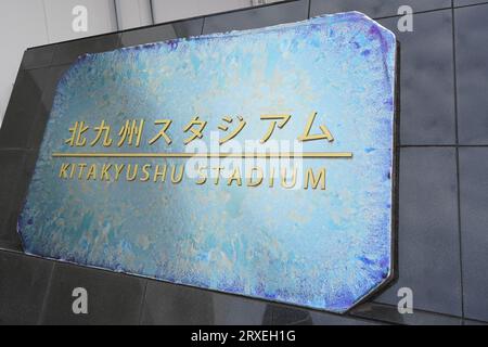 Fukuoka, Giappone. 23 settembre 2023. General View Football/Soccer : partita amichevole internazionale femminile tra il Giappone 8-0 e l'Argentina allo Stadio Kitakyushu di Fukuoka, Giappone . Credito: SportsPressJP/AFLO/Alamy Live News Foto Stock