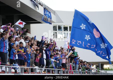 Fukuoka, Giappone. 23 settembre 2023. General View Football/Soccer : partita amichevole internazionale femminile tra il Giappone 8-0 e l'Argentina allo Stadio Kitakyushu di Fukuoka, Giappone . Credito: SportsPressJP/AFLO/Alamy Live News Foto Stock