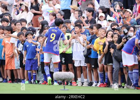 Fukuoka, Giappone. 23 settembre 2023. General View Football/Soccer : partita amichevole internazionale femminile tra il Giappone 8-0 e l'Argentina allo Stadio Kitakyushu di Fukuoka, Giappone . Credito: SportsPressJP/AFLO/Alamy Live News Foto Stock