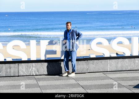San Sebastian, Spagna. 25 settembre 2023. Joachim Lafosse partecipa al photocall di “A Silence” al 70° Festival Internazionale del Cinema di San Sebastian. Crediti: Julen Pascual Gonzalez/Alamy Live News Foto Stock