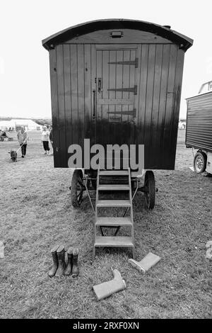 Stithians Steam Rally Caravan d'epoca e Wellies West of England Steam Engine Society Rally Show Cornovaglia Foto Stock