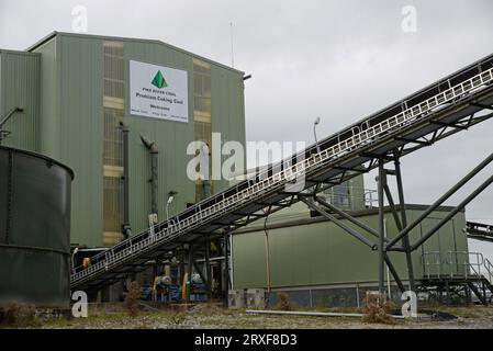 GREYMOUTH, NUOVA ZELANDA, circa 2010: Impianto di lavaggio del carbone presso la miniera di carbone di Pike River, circa 2010 vicino a Greymouth, nuova Zelanda, Foto Stock
