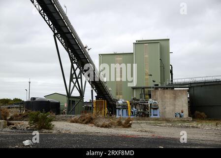 GREYMOUTH, NUOVA ZELANDA, circa 2010: Impianto di lavaggio del carbone presso la miniera sotterranea di carbone di Pike River, circa 2010 vicino a Greymouth, nuova Zelanda, Foto Stock