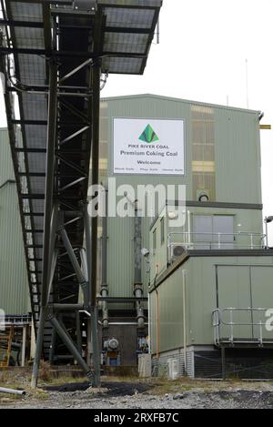 GREYMOUTH, NUOVA ZELANDA, circa 2010: Impianto di lavaggio del carbone presso la miniera di carbone di Pike River, circa 2010 vicino a Greymouth, nuova Zelanda, Foto Stock