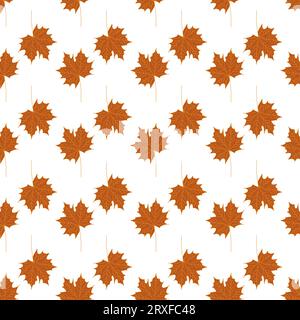 Motivo vettoriale di foglie di acero cadute Illustrazione Vettoriale