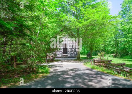 Baltimore Forest School, chiamata la "culla delle foreste", nella Pisgah National Forest nella Carolina del Nord. Questa è stata la prima scuola forestale negli Stati Uniti. Foto Stock