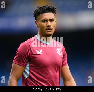 Londra, Regno Unito. 24 settembre 2023 - Chelsea contro Aston Villa - Premier League - Stamford Bridge. Ollie Watkins dell'Aston Villa durante la partita contro il Chelsea. Credito immagine: Mark Pain / Alamy Live News Foto Stock