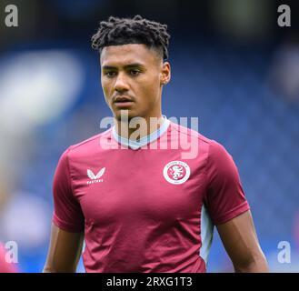 24 set 2023 - Chelsea contro Aston Villa - Premier League - Stamford Bridge Ollie Watkins dell'Aston Villa durante la partita contro il Chelsea. Immagine : Mark Pain / Alamy Live News Foto Stock