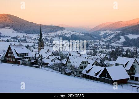 Baiersbronn, Northern Black Forest, Winter, Germania, Northern Black Forest Foto Stock