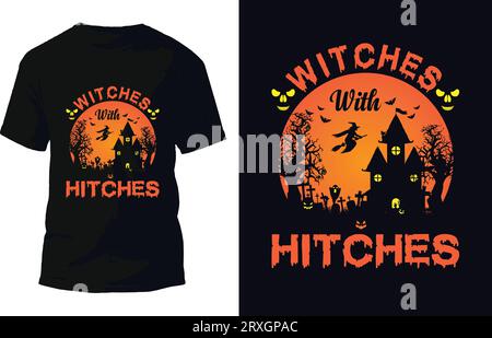 T Shirt Design Vector di Halloween Illustrazione Vettoriale