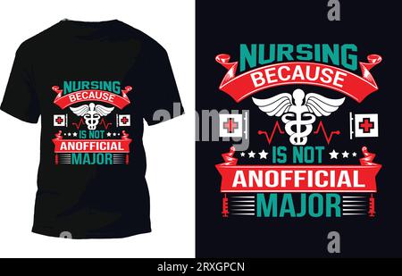 T Shirt Design Vector infermiere Illustrazione Vettoriale