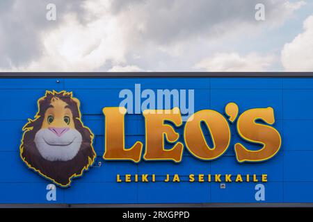 Leo's leikkimaa (parco giochi di Leo), parco divertimenti al coperto per bambini a Lahti, Finlandia. 30 luglio 2023. Foto Stock