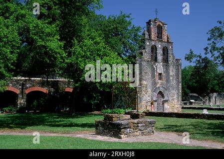 Missione Espada, San Antonio Missions National Historic Park, Texas Foto Stock