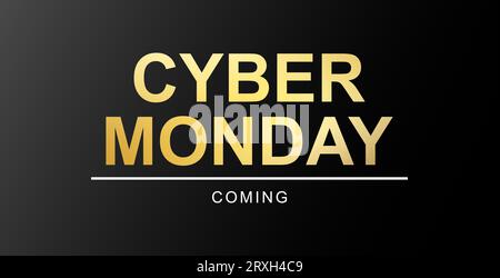 Modello di banner per la vendita del Cyber Monday per l'illustrazione del vettore di promozione aziendale. Foto Stock