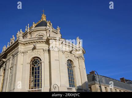 Esterno della Cappella reale, Palazzo di Versailles, Francia Foto Stock