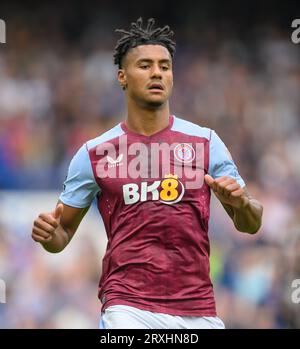 24 set 2023 - Chelsea contro Aston Villa - Premier League - Stamford Bridge Ollie Watkins dell'Aston Villa durante la partita contro il Chelsea. Immagine : Mark Pain / Alamy Live News Foto Stock