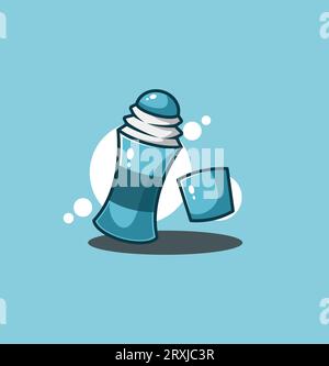Illustrazione dell'icona deodorante. Serie piatta di icone vettoriali deodoranti per il web design. isolato su sfondo bianco. Illustrazione Vettoriale