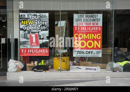 TJ Hughes si trasferisce in Church Street nel centro di Liverpool. Foto Stock
