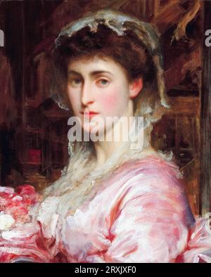 Ritratto di May Sartoris (1845-1925) Mrs Henry Evans Gordon, dipinto ad olio su tela di Frederic Leighton, 1870-1875 Foto Stock
