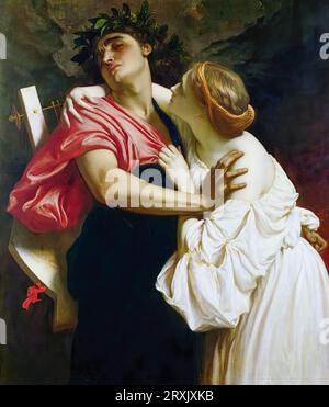 Frederic Leighton, Orfeo ed Euridice, pittura ad olio su tela, 1864 Foto Stock