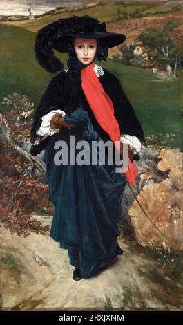 Ritratto di May Sartoris (1845-1925), dipinto ad olio su tela di Frederic Leighton, circa 1860 Foto Stock