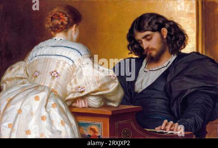 Frederic Leighton, Golden Hours, pittura ad olio su tela, 1864 Foto Stock