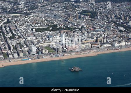 Viste aeree di Brighton scattate appena oltre la costa. Foto Stock