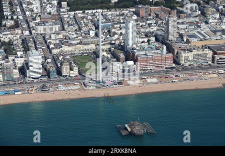 Viste aeree di Brighton scattate appena oltre la costa. Foto Stock