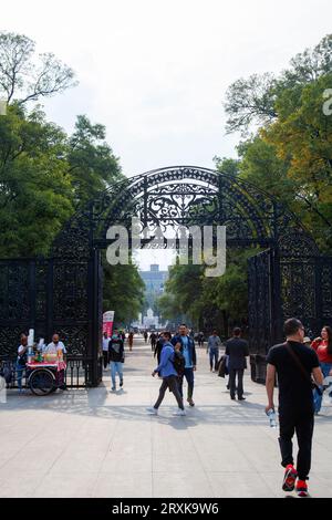 Parco Puerta de los Leones de Chapultepec, ingresso al Parco Chapultepec a città del Messico, Messico Foto Stock