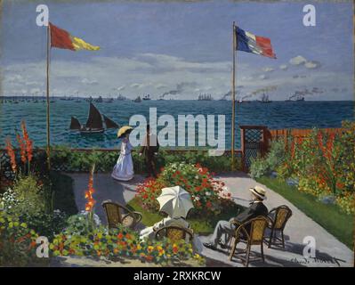 Claude Monet - Giardino a Sainte-Adresse Claude Monet: Francese, Parigi 1840–1926 Giverny 1867; olio su tela Foto Stock