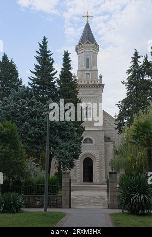 Trebinje, Bosnia ed Erzegovina - 22 settembre 2023: Cattedrale della Santa Trasfigurazione del Signore. Una passeggiata nel centro della città di Trebinje in Bosnia Foto Stock
