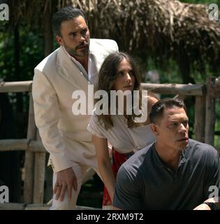 Freelance John cena, Juan Pablo Raba e Alison Brie Foto Stock