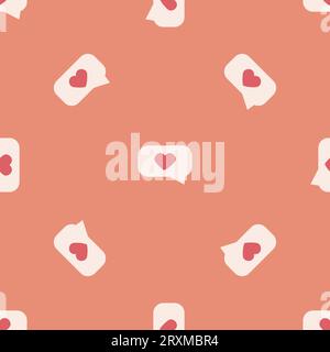 Motivo senza cuciture con segni simili. Simbolo di amore e romanticismo. Sfondo disegnato a mano per la stampa, l'avvolgimento di carta e tessuto. Illustrazione vettoriale Illustrazione Vettoriale