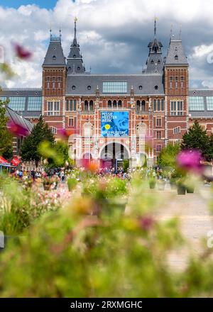 Amsterdam, Paesi Bassi - 20 luglio 2023: Il Rijksmuseum è il museo nazionale dei Paesi Bassi dedicato all'arte e alla storia olandese e si trova in Foto Stock