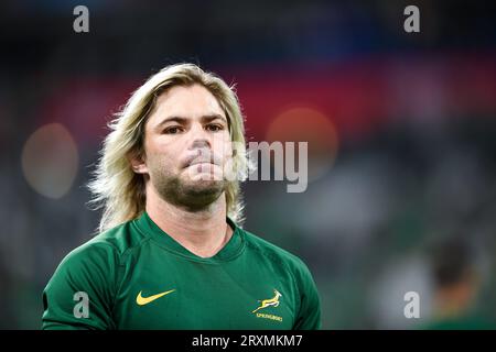 Francois FAF de Klerk durante la Coppa del mondo RWC 2023, partita di rugby tra Sudafrica (Springboks) e Irlanda il 23 settembre 2023 allo Stade de France di Saint-Denis vicino Parigi. Foto Stock