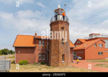 Vente Cape, Lituania - 15 agosto 2023: Una delle prime stazioni di orologeria in Europa. Vecchio faro. Foto Stock