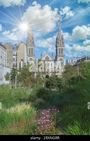 Parigi, Chiesa di Saint-Ambroise, boulevard Voltaire nel 11e ° arrondissement Foto Stock