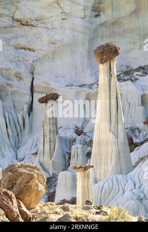 Wahweap Hoodoos, Valley of the White Spirits, Big Water, Grand Staircase Escalante National Monument, Utah, USA Foto Stock