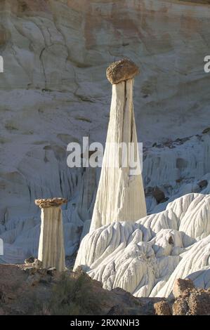 Wahweap Hoodoos, Valley of the White Spirits, Big Water, Grand Staircase Escalante National Monument, Utah, USA Foto Stock