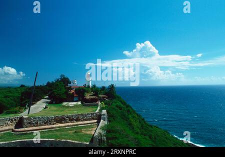 Faro, fortezza del Morro, Santiago de Cuba, Cuba, faro, fortezza del Morro, Santiago di Cuba, Cuba Foto Stock