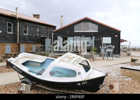 Ristorante Lobster Shack, East Quay, Harbour, Whitstable, Kent, Inghilterra, Gran Bretagna, Regno Unito, Regno Unito, Europa Foto Stock