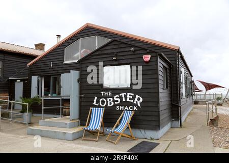 Ristorante Lobster Shack, East Quay, Harbour, Whitstable, Kent, Inghilterra, Gran Bretagna, Regno Unito, Regno Unito, Europa Foto Stock