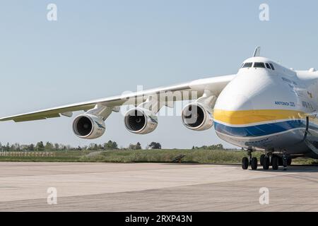 Antonov AN-225 Mriya, ILA Berlin Air Show, Berlino - 27 aprile 2018 Foto Stock