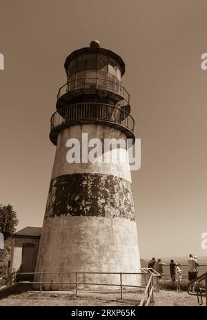 ILLWACO, WASHINGTON, USA - Lighthouse Cape Disapappointment State Park. Foto Stock