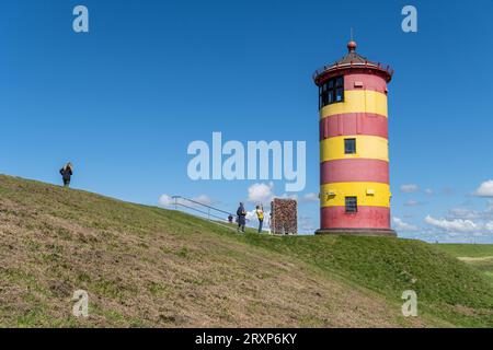 Faro di Pilsum in Frisia orientale, Germania Foto Stock